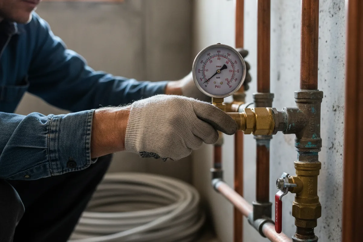 Pressure testing a repaired line during Water Line Repair in Winnemucca